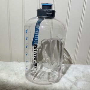 Bottled Joy Clear One Gallon Water Jug with Blue Accents